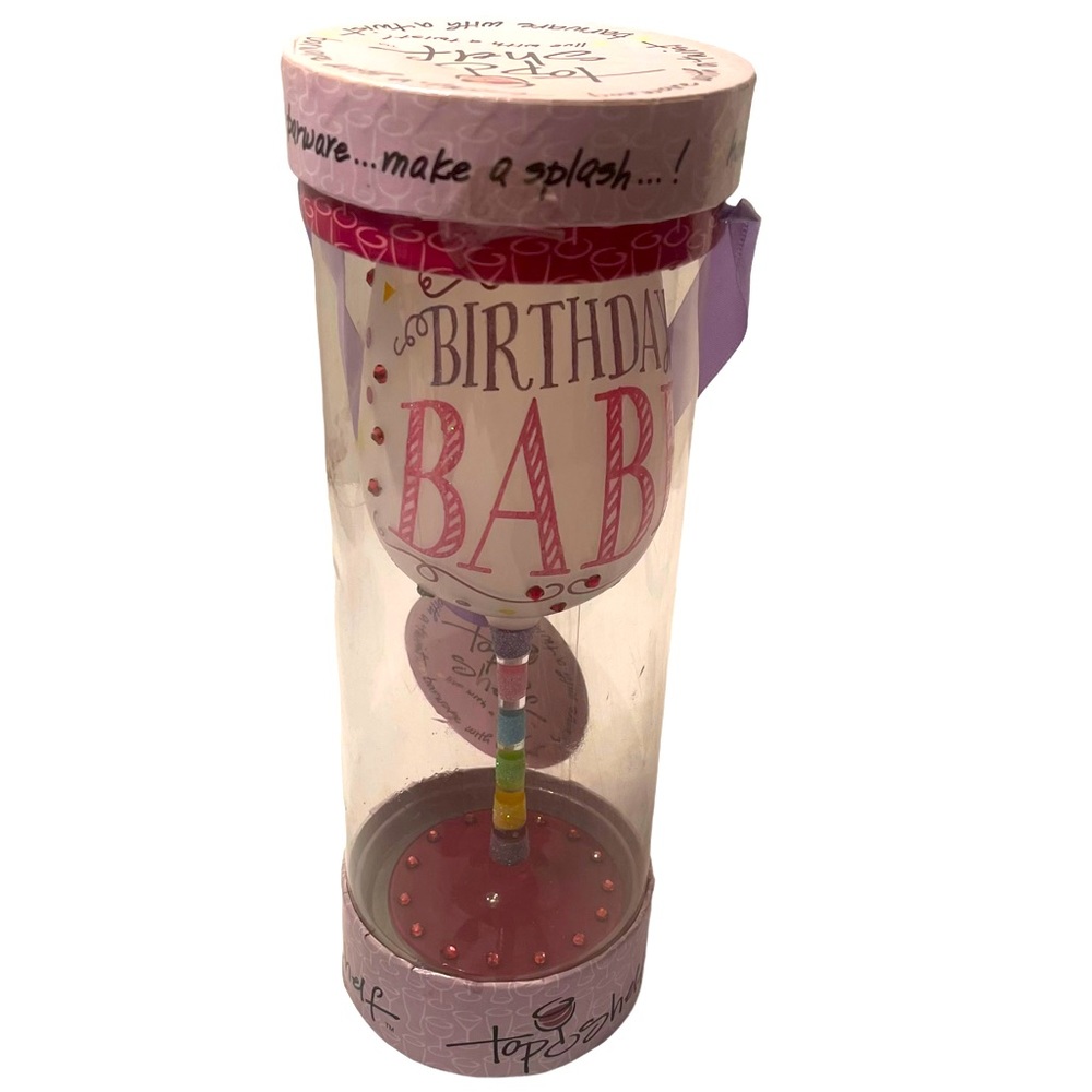 Birthday Babe Glassware by Top Shelf NWOT